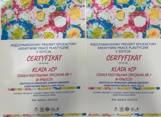 Międzynarodowy Projekt Edukacyjny- Kreatywne Prace Plastyczne